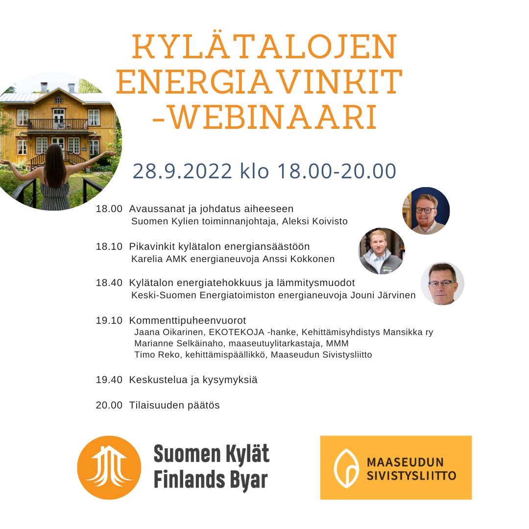 Kylätalojen energiavinkit webinaari 2892022