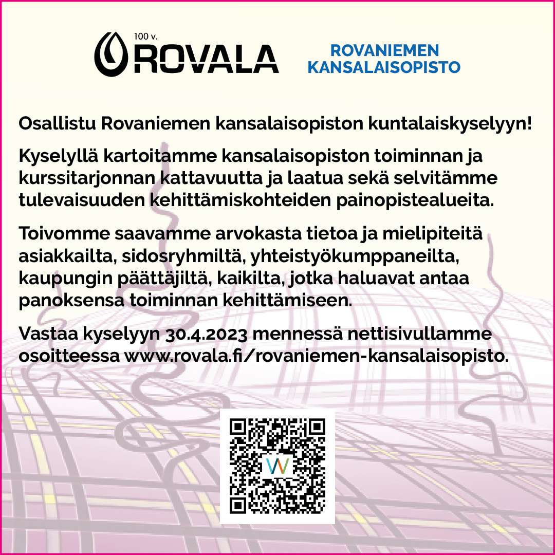 Rovaniemen kansalaisopiston kysely 2023